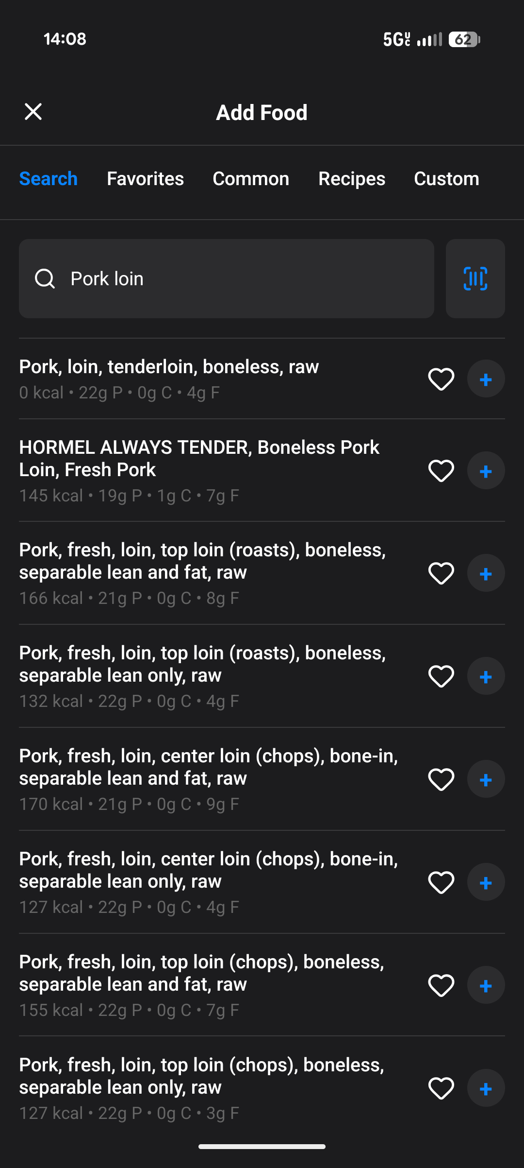 Food Logging View